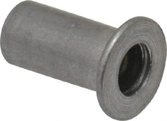 Value Collection - #8-32, 0.01 to 0.08" Grip, #2, Aluminum Standard Rivet Nut - Flat Head - A1 Tooling