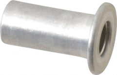 Value Collection - #10-24, 0.01 to 0.08" Grip, Aluminum Standard Rivet Nut - Drill Size Letter F, Flat Head - A1 Tooling