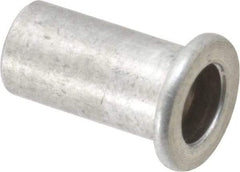 Value Collection - 1/4-20, 0.02 to 0.08" Grip, Aluminum Standard Rivet Nut - Drill Size Letter R, Flat Head - A1 Tooling