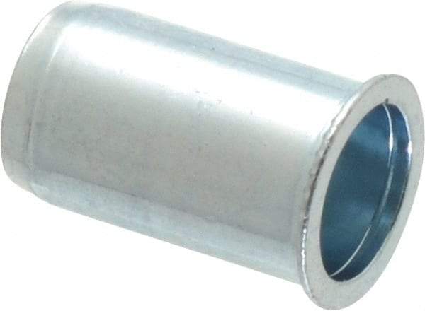 Value Collection - #10-32, 0.01 to 0.08" Grip, Steel Standard Rivet Nut - Drill Size Letter F, Expander Head - A1 Tooling