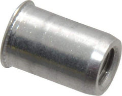 Value Collection - 1/4-20, 0.02 to 0.08" Grip, Aluminum Standard Rivet Nut - Drill Size Letter R, Expander Head - A1 Tooling