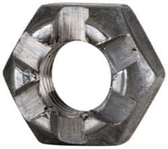 Value Collection - 1/4-28 UNF Grade 5 Steel Castle Locknut - 7/16" Width Across Flats, 9/32" High, Uncoated - A1 Tooling