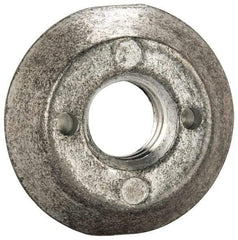 Made in USA - 3/8-16, Alloy Steel, Zinc Plated, Right Hand Spherical Fixture Nut - 1/4" High - A1 Tooling