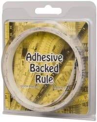 Made in USA - 12 Ft. Long x 1/2 Inch Wide, 1/16 Inch Graduation, Clear, Mylar Adhesive Tape Measure - Reads Left to Right, Horizontal Scale - A1 Tooling