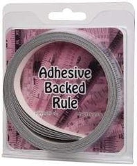 Made in USA - 30 Ft. Long x 1/2 Inch Wide, 1/16 Inch Graduation, Silver, Mylar Adhesive Tape Measure - Reads Left to Right, Horizontal Scale - A1 Tooling