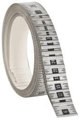 Made in USA - 48 Ft. Long x 1 Inch Wide, 1/16 Inch Graduation, Silver, Mylar Adhesive Tape Measure - Reads Right to Left, Horizontal Scale - A1 Tooling