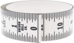 Made in USA - 3 Ft. Long x 1-1/4 Inch Wide, 1/16 Inch Graduation, Clear, Mylar Adhesive Tape Measure - Reads Bottom to Top, Vertical Rules - A1 Tooling