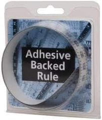 Made in USA - 3 Ft. Long x 1 Inch Wide, 1/8 Inch Graduation, Silver, Mylar Adhesive Tape Measure - Reads Right to Left, Vertical-Half Scale - A1 Tooling