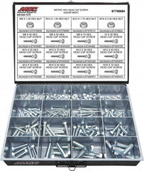 Value Collection - 200 Piece Steel Hex Head Cap Screws - M8 to M16 Thread, Grade 2 - A1 Tooling