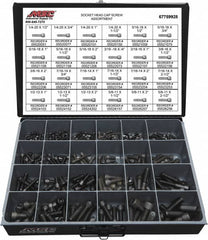 Value Collection - 375 Piece Alloy Steel Socket Head Cap Screws - 1/4-20 to 5/8-11 Thread - A1 Tooling