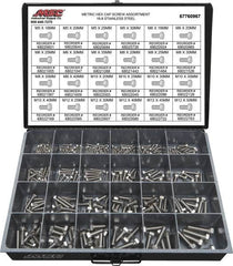 Value Collection - 330 Piece Stainless Steel Hex Head Cap Screws - M5 to M12 Thread, 18-8 - A1 Tooling