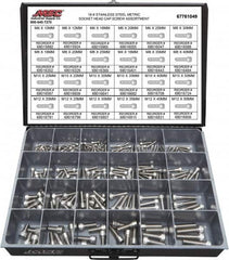 Value Collection - 240 Piece Stainless Steel Socket Head Cap Screws - M6 to M12 Thread, 18-8 - A1 Tooling