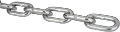 Peerless Chain - 1/4" Welded High Test Chain - 2,600 Lb Capacity, Grade 43, Carbon Steel, Zinc Plated Finish - A1 Tooling