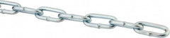 Campbell - #3/0 Welded Straight Link Coil Chain - 605 Lb Capacity, Steel, Zinc Plated Finish - A1 Tooling