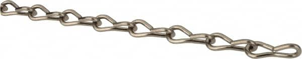 Made in USA - 0.062" Diam Stainless Steel Single Jack Chain - 10 Lb Load Limit, 23 Links per Foot, #16 - A1 Tooling