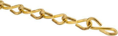 Made in USA - 0.135" Diam Brass Single Jack Chain - 34 Lb Load Limit, 13 Links per Foot, #10 - A1 Tooling