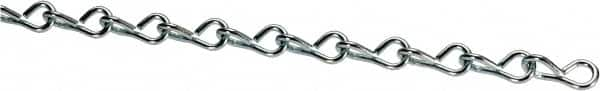 Made in USA - 0.047" Diam Steel Single Jack Chain - 5 Lb Load Limit, #18, Zinc Plated Finish - A1 Tooling