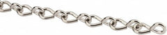 Made in USA - 0.135" Diam Steel Single Jack Chain - 43 Lb Load Limit, #10, Nickel Plated Finish - A1 Tooling