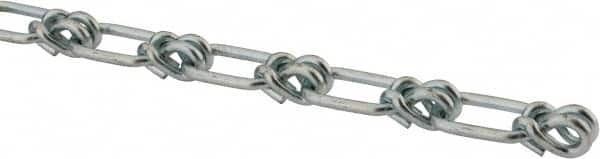 Campbell - 0.162" Diam Steel Single Loop Chain - 485 Lb Load Limit, #4/0, Zinc Plated Finish, 1.8" Inside Length - A1 Tooling