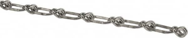 Campbell - 0.091" Diam Steel Single Loop Chain - 155 Lb Load Limit, #2, Hot Galvanized Finish, 1.08" Inside Length - A1 Tooling