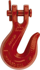 CM - 1/4 Inch Chain Diameter, Grade 80 Clevis Hook - 3,500 Lbs. Load Capacity, 5/16 Inch Inside Diameter, 21/64 Inch Pin Diameter, 3/8 Inch Hook Throat, 1-15/16 Inch Hook Width - A1 Tooling