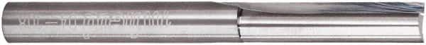 Freud - 1/4" Diam, 1/4" Shank Diam, 1" Length of Cut, 2 Flute Double Edge Straight Router Bit - 2-1/2" Overall Length, Solid Carbide - A1 Tooling