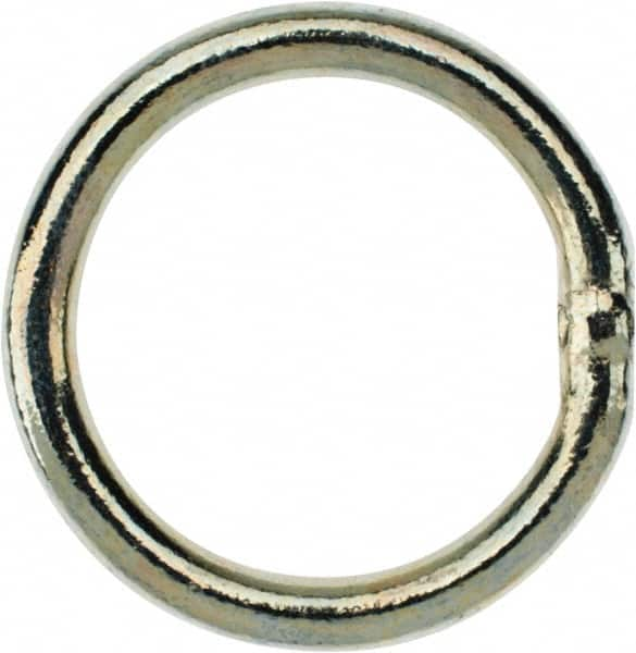 Campbell - 1/4 Inch Wire Size Welding Ring - 1-1/2 Inch Inside Diameter, 450 Lbs. Load Limit, Zinc Plated Finish - A1 Tooling