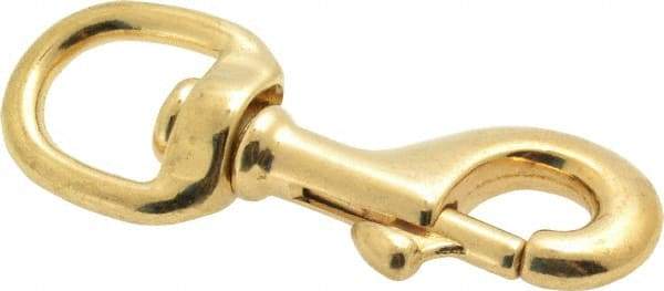 Value Collection - 3-1/8" Long Oval Swivel Eye Bolt Snap - Solid Brass with 5/16" Snap Opening - A1 Tooling