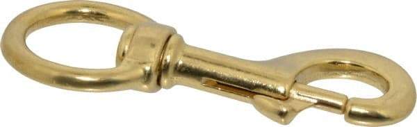 Value Collection - 4-3/4" Long Oval Swivel Eye Bolt Snap - Solid Brass with 1/2" Snap Opening - A1 Tooling