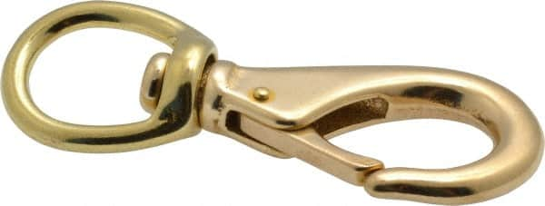 Value Collection - 3-3/4" Long Swivel Eye Boat Snap - Solid Brass with 1/2" Snap Opening - A1 Tooling