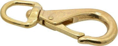 Value Collection - 4-1/2" Long Swivel Eye Boat Snap - Solid Brass with 9/16" Snap Opening - A1 Tooling