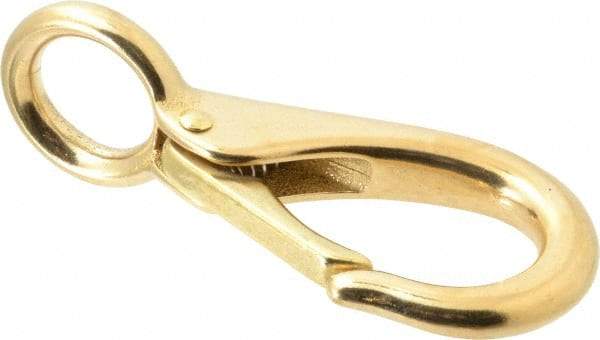 Value Collection - 3-7/8" Long Fixed Eye Boat Snap - Solid Brass with 5/8" Snap Opening - A1 Tooling