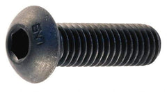 Unbrako - M12x1.75 Metric Coarse Hex Socket Drive, Button Screw - Alloy Steel, Black Oxide Finish, 30mm Length Under Head - A1 Tooling