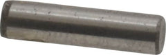 Unbrako - 1/8" Diam x 1/2" Pin Length Grade 8 Alloy Steel Oversized Dowel Pin - C 60 (Surface) & C 50-58 Hardness, 1,845 Lb Breaking Strength, 1 Beveled & 1 Rounded End - A1 Tooling