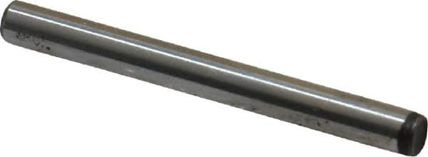 Unbrako - 1/8" Diam x 1-1/4" Pin Length Grade 8 Alloy Steel Oversized Dowel Pin - C 60 (Surface) & C 50-58 Hardness, 1,845 Lb Breaking Strength, 1 Beveled & 1 Rounded End - A1 Tooling