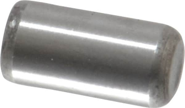 Unbrako - 1/4" Diam x 1/2" Pin Length Grade 8 Alloy Steel Oversized Dowel Pin - C 60 (Surface) & C 50-58 Hardness, 7,370 Lb Breaking Strength, 1 Beveled & 1 Rounded End - A1 Tooling