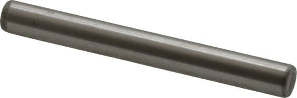 Unbrako - 1/4" Diam x 2-1/4" Pin Length Grade 8 Alloy Steel Oversized Dowel Pin - C 60 (Surface) & C 50-58 Hardness, 7,370 Lb Breaking Strength, 1 Beveled & 1 Rounded End - A1 Tooling