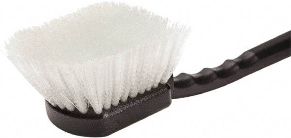 Harper Brush - 2-1/4" Bristle Length, Nylon Utility Scrub Brush - 3-1/2" x 3-1/2" Long x 3" Wide Head, 10" OAL, Easy Grip Handle, Black, Polypropylene Block - A1 Tooling