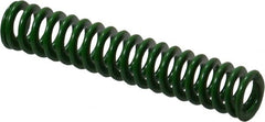 Associated Spring Raymond - 10mm Hole Diam, 5mm Rod Diam, 2" Free Length, Green Die Spring - 104.5 N Max Deflection, 20.9mm Max Deflection, Light Duty, Chromium Alloy Steel - A1 Tooling