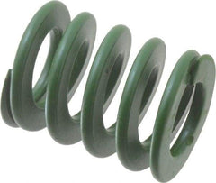 Associated Spring Raymond - 20mm Hole Diam, 10mm Rod Diam, 1" Free Length, Green Die Spring - 569.2 N Max Deflection, 10.2mm Max Deflection, Light Duty, Chromium Alloy Steel - A1 Tooling