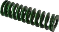 Associated Spring Raymond - 32mm Hole Diam, 16mm Rod Diam, 4" Free Length, Green Die Spring - 1312 N Max Deflection, 41mm Max Deflection, Light Duty, Chromium Alloy Steel - A1 Tooling