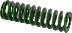 Associated Spring Raymond - 40mm Hole Diam, 20mm Rod Diam, 5" Free Length, Green Die Spring - 1887 N Max Deflection, 51mm Max Deflection, Light Duty, Chromium Alloy Steel - A1 Tooling