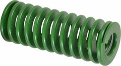 Associated Spring Raymond - 50mm Hole Diam, 25mm Rod Diam, 5" Free Length, Green Die Spring - 3621 N Max Deflection, 51mm Max Deflection, Light Duty, Chromium Alloy Steel - A1 Tooling