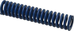 Associated Spring Raymond - 25mm Hole Diam, 12.5mm Rod Diam, 4-1/2" Free Length, Blue Die Spring - 1204 N Max Deflection, 43mm Max Deflection, Medium Duty, Chromium Alloy Steel - A1 Tooling