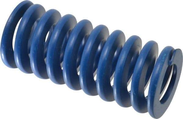 Associated Spring Raymond - 50mm Hole Diam, 25mm Rod Diam, 4-1/2" Free Length, Blue Die Spring - 4558 N Max Deflection, 43mm Max Deflection, Medium Duty, Chromium Alloy Steel - A1 Tooling