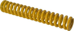 Associated Spring Raymond - 16mm Hole Diam, 8mm Rod Diam, 3-1/2" Free Length, Yellow Die Spring - 649 N Max Deflection, 22mm Max Deflection, Extra Strong, Chromium Alloy Steel - A1 Tooling