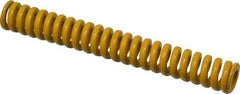 Associated Spring Raymond - 20mm Hole Diam, 10mm Rod Diam, 152mm Free Length, Yellow Die Spring - 1482 N Max Deflection, 38mm Max Deflection, Extra Strong, Chromium Alloy Steel - A1 Tooling