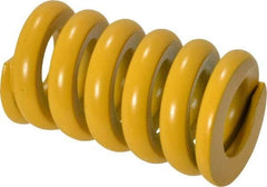 Associated Spring Raymond - 25mm Hole Diam, 12.5mm Rod Diam, 1-3/4" Free Length, Yellow Die Spring - 2684 N Max Deflection, 11mm Max Deflection, Extra Strong, Chromium Alloy Steel - A1 Tooling