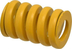 Associated Spring Raymond - 50mm Hole Diam, 25mm Rod Diam, 3-1/2" Free Length, Yellow Die Spring - 10868 N Max Deflection, 19mm Max Deflection, Extra Strong, Chromium Alloy Steel - A1 Tooling