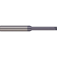 Single Profile Thread Mill: 7/8-5 to 7/8-12, 5 to 12 TPI, Internal & External, 6 Flutes, Solid Carbide 0.72″ Cut Dia, 3/4″ Shank Dia, 4″ OAL, AlTiN Coated